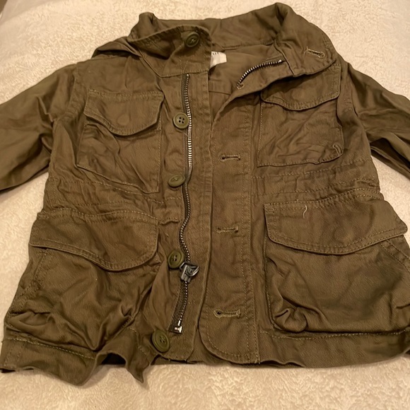 Crewcuts size 2 army green hooded jacket - Picture 1 of 2